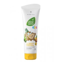 Aloe Vera Jungle Friends 3 em 1 Gel de duche. champô e condicionador